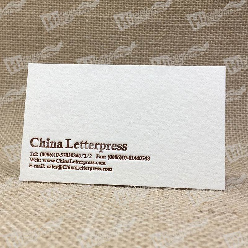 Letterpress Business Cards With 638g Waterford Paper--Letterpress Expert - Click Image to Close